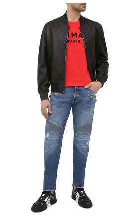 Мужские джинсы BALMAIN синего цвета по цене 96850 руб., арт. VH1MH005/031D | Фото 2 Мужские джинсы BALMAIN синего цвета, арт. VH1MH005/031D | Фото 2