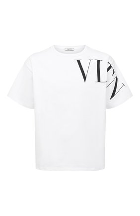 Мужская хлопковая футболка VALENTINO белого цвета по цене 39950 руб., арт. VV3MG03S742 | Фото 1 Мужская хлопковая футболка VALENTINO белого цвета, арт. VV3MG03S742 | Фото 1