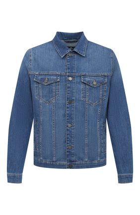 Мужская джинсовая куртка 7 FOR ALL MANKIND синего цвета по цене 23250 руб., арт. JSK5R750MD | Фото 1 Мужская джинсовая куртка 7 FOR ALL MANKIND синего цвета, арт. JSK5R750MD | Фото 1