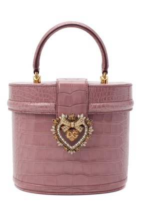 Женская сумка devotion из кожи аллигатора DOLCE & GABBANA темно-розового цвета по цене 1375000 руб., арт. BB6800/B2DE5/AMIS | Фото 1 Женская сумка devotion из кожи аллигатора DOLCE & GABBANA темно-розового цвета, арт. BB6800/B2DE5/AMIS | Фото 1 (Размер: mini; Ремень/цепочка: На ремешке; Сумки-технические: Сумки через плечо, Сумки top-handle)