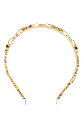 Женский ободок для волос DOLCE & GABBANA золотого цвета по цене 105000 руб., арт. WHM6P2/W1111 | Фото 1 Женский ободок для волос DOLCE & GABBANA золотого цвета, арт. WHM6P2/W1111 | Фото 1