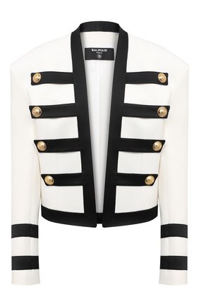 Женский жакет из вискозы BALMAIN черно-белого цвета по цене 319000 руб., арт. VF17575/V089 | Фото 1 Женский жакет из вискозы BALMAIN черно-белого цвета, арт. VF17575/V089 | Фото 1