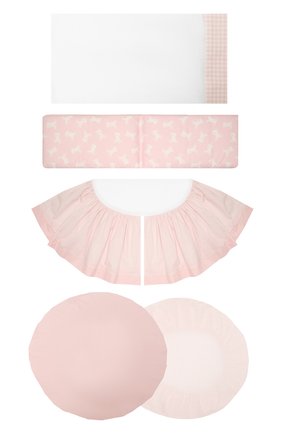Детского комплект для кроватки stokke A&A BABY GLAM розового цвета по цене 49980 руб., арт. PBS - 2901F | Фото 1 Детского комплект для кроватки stokke A&A BABY GLAM розового цвета, арт. PBS - 2901F | Фото 1