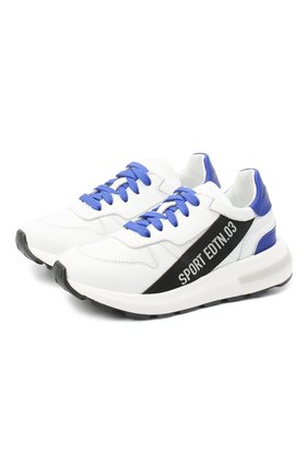 Детские кожаные кроссовки DSQUARED2 белого цвета по цене 28450 руб., арт. 66934/KIPS/GUM/28-35 | Фото 1 Детские кожаные кроссовки DSQUARED2 белого цвета, арт. 66934/KIPS/GUM/28-35 | Фото 1 (Материал внутренний: Натуральная кожа; Стили: Гранж; Материал внешний: Кожа; Региональные ограничения белый список (Axapta Mercury): RU; Длина стельки: 18,8)