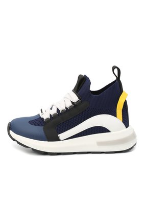 Детские кроссовки DSQUARED2 синего цвета по цене 39600 руб., арт. 67053/T0MAIA/GUM/GUM/SCUBA/28-35 | Фото 2 Детские кроссовки DSQUARED2 синего цвета, арт. 67053/T0MAIA/GUM/GUM/SCUBA/28-35 | Фото 2 (Материал внутренний: Натуральная кожа; Материал внешний: Текстиль; Стили: Гранж; Региональные ограничения белый список (Axapta Mercury): RU; Длина стельки: 18,8, 18)