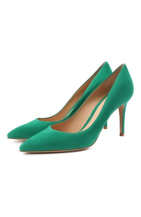 Женские замшевые туфли gianvito 85 GIANVITO ROSSI зеленого цвета по цене 53900 руб., арт. G24580.85RIC.CAMEMER | Фото 1 Женские замшевые туфли gianvito 85 GIANVITO ROSSI зеленого цвета, арт. G24580.85RIC.CAMEMER | Фото 1