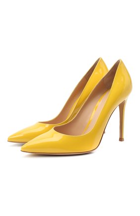 Женские кожаные туфли gianvito 105 GIANVITO ROSSI желтого цвета по цене 53900 руб., арт. G28470.15RIC.VERMIM0 | Фото 1 Женские кожаные туфли gianvito 105 GIANVITO ROSSI желтого цвета, арт. G28470.15RIC.VERMIM0 | Фото 1