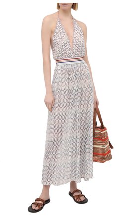 Женский комбинезон из вискозы MISSONI белого цвета по цене 77650 руб., арт. MM000060/BR00C6 | Фото 2 Женский комбинезон из вискозы MISSONI белого цвета, арт. MM000060/BR00C6 | Фото 2
