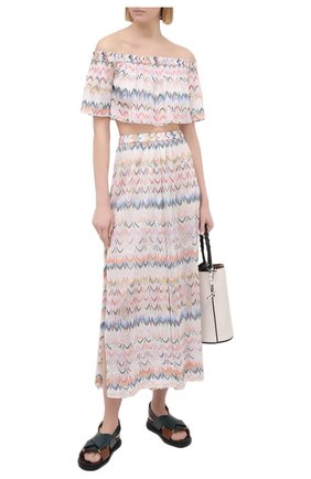 Женский топ MISSONI белого цвета по цене 34900 руб., арт. MMK00010/BR00CC | Фото 2 Женский топ MISSONI белого цвета, арт. MMK00010/BR00CC | Фото 2