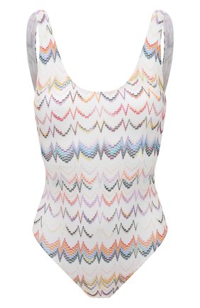 Женский слитный купальник MISSONI белого цвета по цене 38200 руб., арт. MMP00244/BR00CC | Фото 1 Женский слитный купальник MISSONI белого цвета, арт. MMP00244/BR00CC | Фото 1