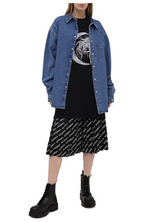 Женская хлопковая футболка VETEMENTS черного цвета по цене 36000 руб., арт. UE51TR740B 1611/W | Фото 2 Женская хлопковая футболка VETEMENTS черного цвета, арт. UE51TR740B 1611/W | Фото 2