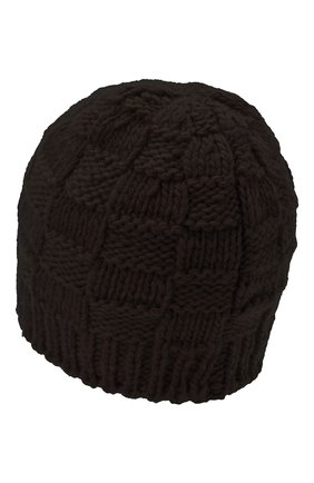 Женская шерстяная шапка BOTTEGA VENETA темно-коричневого цвета, арт. 653591/3V206 | Фото 2 (Материал: Шерсть, Текстиль; Региональные ограничения белый список (Axapta Mercury): RU)