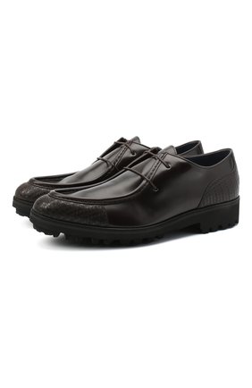 Мужские кожаные дерби ZILLI SPORT коричневого цвета по цене 96600 руб., арт. MDU-B077/001 | Фото 1 Мужские кожаные дерби ZILLI SPORT коричневого цвета, арт. MDU-B077/001 | Фото 1