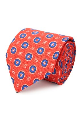 Мужской шелковый галстук KITON красного цвета, арт. UCRVKLC06G66 | Фото 1 (Материал: Текстиль, Шелк; Принт: С принтом; Региональные ограничения белый список (Axapta Mercury): RU)