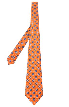 Мужской шелковый галстук KITON оранжевого цвета, арт. UCRVKLC06G66 | Фото 2 (Материал: Текстиль, Шелк; Принт: С принтом; Региональные ограничения белый список (Axapta Mercury): RU)