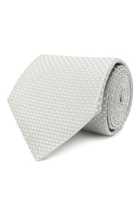 Мужской шелковый галстук KITON светло-серого цвета, арт. UCRVKLC06G29 | Фото 1 (Материал: Текстиль, Шелк; Принт: С принтом; Региональные ограничения белый список (Axapta Mercury): RU)