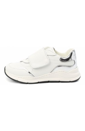 Детские кожаные кроссовки DOLCE & GABBANA белого цвета по цене 22050 руб., арт. DA0911/AK186/24-28 | Фото 2 Детские кожаные кроссовки DOLCE & GABBANA белого цвета, арт. DA0911/AK186/24-28 | Фото 2