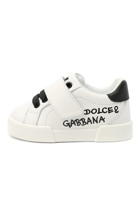 Детские кожаные кеды DOLCE & GABBANA белого цвета по цене 19950 руб., арт. DN0155/AB271 | Фото 2 Детские кожаные кеды DOLCE & GABBANA белого цвета, арт. DN0155/AB271 | Фото 2