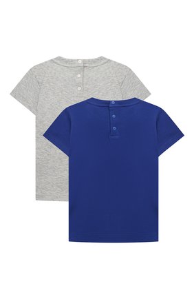 Детский комплект из двух футболок EMPORIO ARMANI синего цвета по цене 8505 руб., арт. 3KHD01/4J09Z | Фото 2 Детский комплект из двух футболок EMPORIO ARMANI синего цвета, арт. 3KHD01/4J09Z | Фото 2