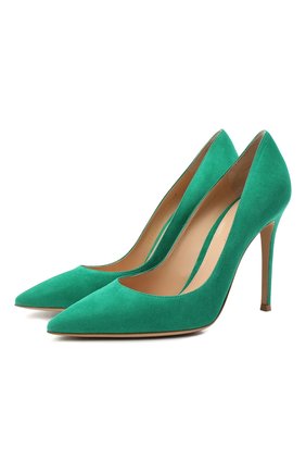 Женские замшевые туфли gianvito 105 GIANVITO ROSSI зеленого цвета по цене 49400 руб., арт. G28470.15RIC.CAMEMER | Фото 1 Женские замшевые туфли gianvito 105 GIANVITO ROSSI зеленого цвета, арт. G28470.15RIC.CAMEMER | Фото 1