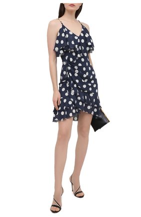 Женское шелковое платье BALMAIN темно-синего цвета по цене 234000 руб., арт. VF16081/I629 | Фото 2 Женское шелковое платье BALMAIN темно-синего цвета, арт. VF16081/I629 | Фото 2