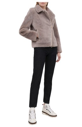 Женские кожаные ботинки KITON белого цвета по цене 116000 руб., арт. DSSMTZWX04R81 | Фото 2 Женские кожаные ботинки KITON белого цвета, арт. DSSMTZWX04R81 | Фото 2