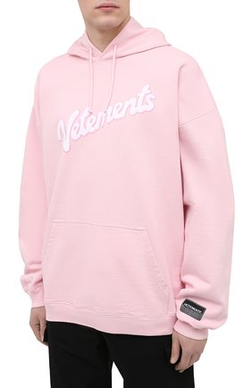Мужской розовый хлопковое худи VETEMENTS — купить за 99500 руб. в ...