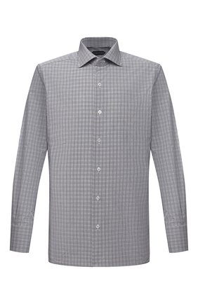 Мужская хлопковая сорочка TOM FORD серого цвета по цене 54400 руб., арт. 9FT130/94S3AX | Фото 1 Мужская хлопковая сорочка TOM FORD серого цвета, арт. 9FT130/94S3AX | Фото 1 (Рукава: Длинные; Материал внешний: Хлопок; Рубашки М: Slim Fit; Стили: Классический; Длина (для топов): Стандартные; Манжеты: На пуговицах; Принт: Клетка; Воротник: Акула; Случай: Формальный; Региональные ограничения белый список (Axapta Mercury): RU)