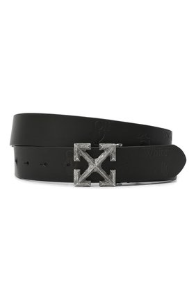 Мужской кожаный ремень OFF-WHITE черного цвета по цене 24750 руб., арт. 0MRB046R21LEA001 | Фото 1 Мужской кожаный ремень OFF-WHITE черного цвета, арт. 0MRB046R21LEA001 | Фото 1