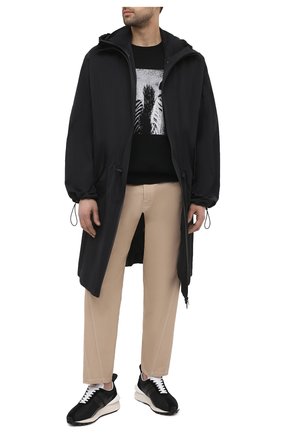 Мужские комбинированные кроссовки LANVIN черного цвета по цене 41400 руб., арт. FM-SKBRUC-DRAG-A20 | Фото 2 Мужские комбинированные кроссовки LANVIN черного цвета, арт. FM-SKBRUC-DRAG-A20 | Фото 2