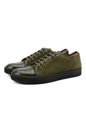 Мужские замшевые кеды LANVIN хаки цвета по цене 37450 руб., арт. FM-SKDBB1-VEWE-P21 | Фото 1 Мужские замшевые кеды LANVIN хаки цвета, арт. FM-SKDBB1-VEWE-P21 | Фото 1