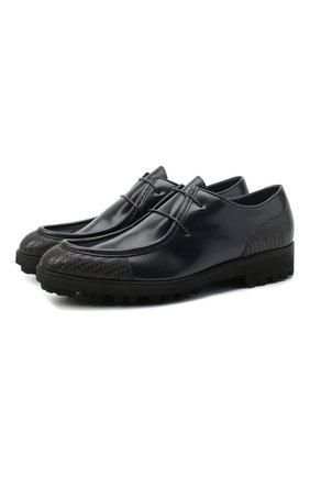 Мужские кожаные дерби ZILLI SPORT темно-синего цвета по цене 96600 руб., арт. MDU-B077/001 | Фото 1 Мужские кожаные дерби ZILLI SPORT темно-синего цвета, арт. MDU-B077/001 | Фото 1
