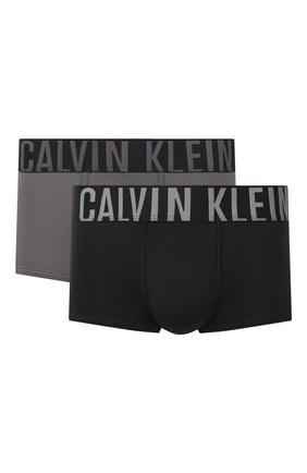 Мужские комплект из двух боксеров CALVIN KLEIN серого цвета, арт. NB2599A | Фото 1 (Материал внешний: Синтетический материал; Кросс-КТ: бельё; Мужское Кросс-КТ: Трусы)