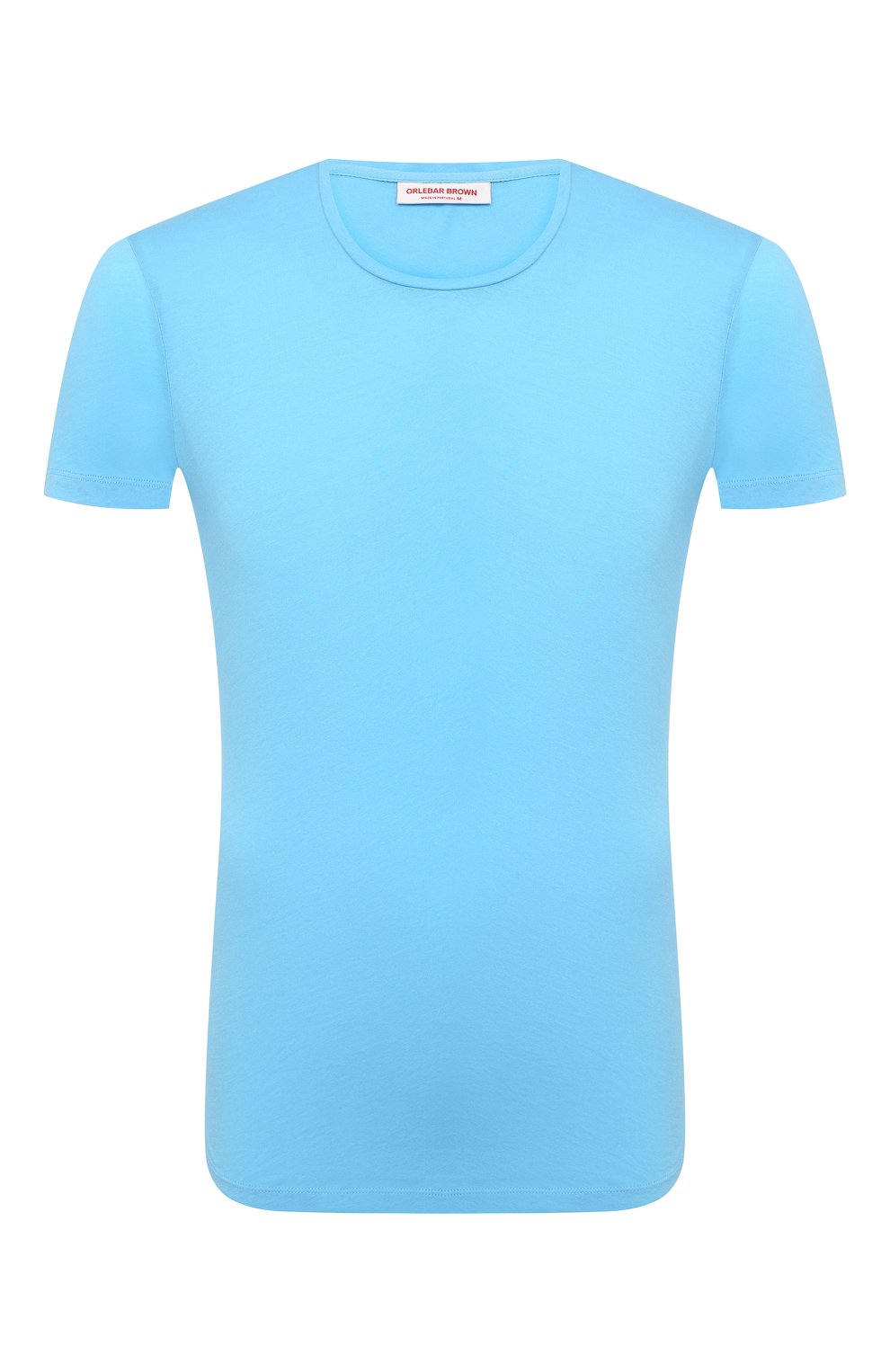Мужская хлопковая футболка ORLEBAR BROWN голубого цвета, арт. 273286 | Фото 1 (Кросс-КТ: домашняя одежда; Рукава: Короткие; Длина (для топов): Стандартные; Материал внешний: Хлопок; Мужское Кросс-КТ: Футболка-белье)