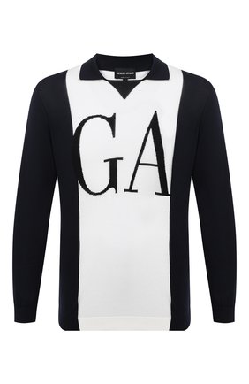 Мужское поло из хлопка и шелка GIORGIO ARMANI темно-синего цвета по цене 79450 руб., арт. 3KSMA4/SMA3Z | Фото 1 Мужское поло из хлопка и шелка GIORGIO ARMANI темно-синего цвета, арт. 3KSMA4/SMA3Z | Фото 1