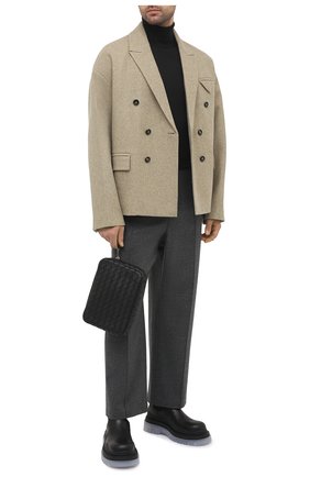 Мужская кожаная борсетка BOTTEGA VENETA черного цвета по цене 109000 руб., арт. 649916/V0E51 | Фото 2 Мужская кожаная борсетка BOTTEGA VENETA черного цвета, арт. 649916/V0E51 | Фото 2