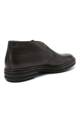 Мужские кожаные ботинки ZILLI коричневого цвета, арт. MDU-A095/005 | Фото 4 (Материал внешний: Кожа; Мужское Кросс-КТ: Ботинки-обувь, Дезерты-обувь; Региональные ограничения белый список (Axapta Mercury): RU; Материал утеплителя: Без утеплителя; Материал внутренний: Текстиль; Подошва: Массивная)