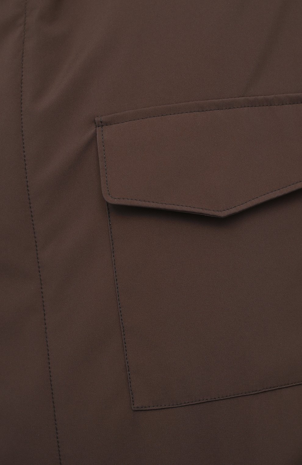 Мужская куртка traveller LORO PIANA коричневого цвета, арт. FAI1437 | Фото 5 (Кросс-КТ: Куртка, Ветровка; Материал утеплителя: Шерсть; Рукава: Длинные; Длина (верхняя одежда): До середины бедра; Материал внешний: Синтетический материал; Региональные ограничения белый список (Axapta Mercury): RU; Стили: Кэжуэл)