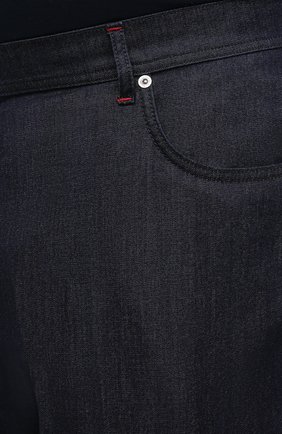 Мужские джинсы KITON темно-синего цвета, арт. UPNJS/J07T26 | Фото 5 (Big sizes: Big Sizes; Силуэт М (брюки): Прямые; Кросс-КТ: Деним; Длина (брюки, джинсы): Стандартные; Региональные ограничения белый список (Axapta Mercury): RU; Материал внешний: Хлопок, Деним; Стили: Классический)
