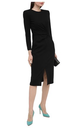 Женские кожаные туфли gianvito 105 GIANVITO ROSSI бирюзового цвета по цене 53900 руб., арт. G28470.15RIC.VERMALE | Фото 2 Женские кожаные туфли gianvito 105 GIANVITO ROSSI бирюзового цвета, арт. G28470.15RIC.VERMALE | Фото 2