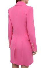Женское шерстяное пальто BALMAIN розового цвета, арт. VF19572/W006 | Фото 4 (Материал внешний: Шерсть; Рукава: Длинные; Стили: Гламурный; Длина (верхняя одежда): До середины бедра; Региональные ограничения белый список (Axapta Mercury): RU; Материал подклада: Вискоза; 1-2-бортные: Двубортные)