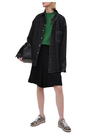 Женские кожаные кеды ball star GOLDEN GOOSE DELUXE BRAND черно-белого цвета по цене 40950 руб., арт. GWF00117.F000186 | Фото 2 Женские кожаные кеды ball star GOLDEN GOOSE DELUXE BRAND черно-белого цвета, арт. GWF00117.F000186 | Фото 2