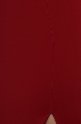 Женская юбка VALENTINO бордового цвета, арт. VB3RA77065C | Фото 5 (Стили: Гламурный; Женское Кросс-КТ: Юбка-карандаш, Юбка-одежда; Материал внешний: Синтетический материал, Вискоза; Региональные ограничения белый список (Axapta Mercury): RU; Длина Ж (юбки, платья, шорты): Миди; Материал подклада: Вискоза)