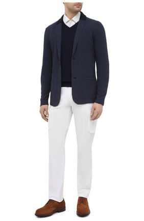 Мужской пиджак из шелка и льна LORO PIANA синего цвета по цене 237000 руб., арт. FAL0061 | Фото 2 Мужской пиджак из шелка и льна LORO PIANA синего цвета, арт. FAL0061 | Фото 2
