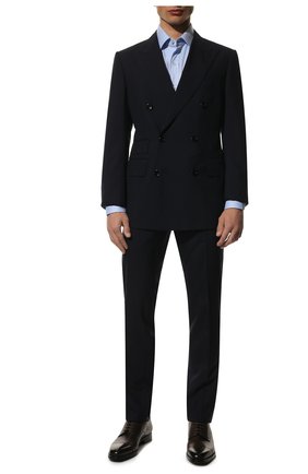 Мужская хлопковая сорочка TOM FORD голубого цвета по цене 58550 руб., арт. QFT192/94C1JE | Фото 2 Мужская хлопковая сорочка TOM FORD голубого цвета, арт. QFT192/94C1JE | Фото 2 (Рубашки М: Regular Fit; Стили: Классический; Длина (для топов): Стандартные; Манжеты: На пуговицах; Рукава: Длинные; Случай: Формальный; Материал внешний: Хлопок; Принт: Однотонные; Воротник: Кент)