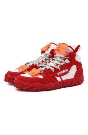 Мужские комбинированные кеды off-court 3.0 OFF-WHITE красного цвета по цене 54000 руб., арт. 0MIA065R21LEA0020125 | Фото 1 Мужские комбинированные кеды off-court 3.0 OFF-WHITE красного цвета, арт. 0MIA065R21LEA0020125 | Фото 1
