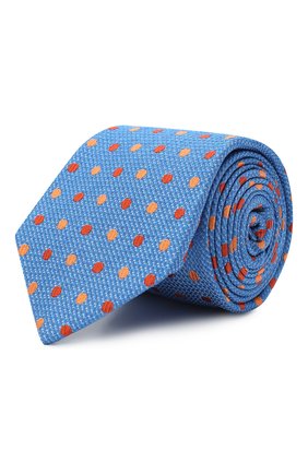Мужской шелковый галстук KITON голубого цвета, арт. UCRVKLC06G38 | Фото 1 (Материал: Текстиль, Шелк; Принт: С принтом; Региональные ограничения белый список (Axapta Mercury): RU)