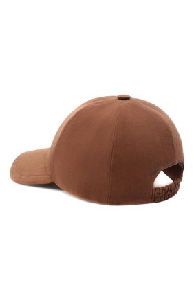 Мужской льняная бейсболка LORO PIANA коричневого цвета по цене 35500 руб., арт. FAL7064 | Фото 2 Мужской льняная бейсболка LORO PIANA коричневого цвета, арт. FAL7064 | Фото 2
