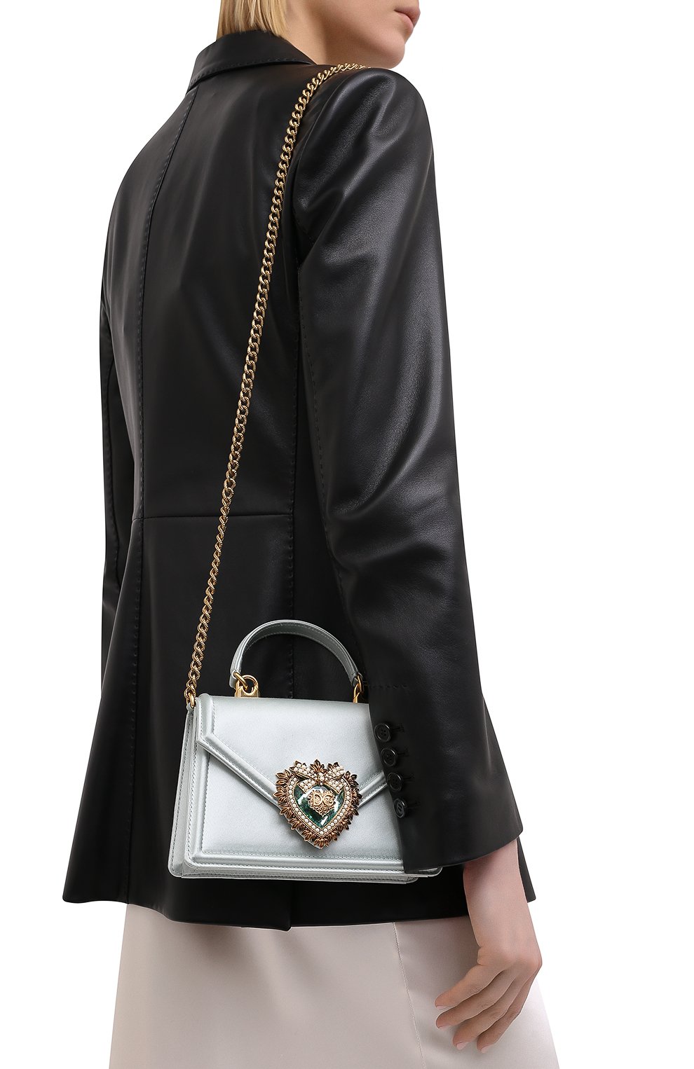Женская сумка devotion DOLCE & GABBANA голубого цвета по цене 126000 руб., арт. BB6711/AW132 | Фото 5 Женская сумка devotion DOLCE & GABBANA голубого цвета, арт. BB6711/AW132 | Фото 5 (Женское Кросс-КТ: Вечерняя сумка; Сумки-технические: Сумки через плечо, Сумки top-handle; Размер: mini; Ремень/цепочка: На ремешке; Материал: Текстиль)