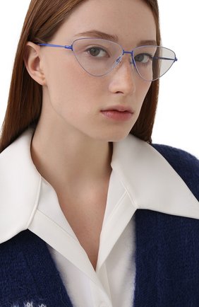 Женские оправа BALENCIAGA синего цвета по цене 27300 руб., арт. BB0015 004 | Фото 2 Женские оправа BALENCIAGA синего цвета, арт. BB0015 004 | Фото 2
